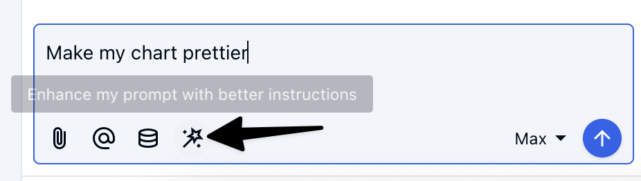 Prompt enhancer in AI chat