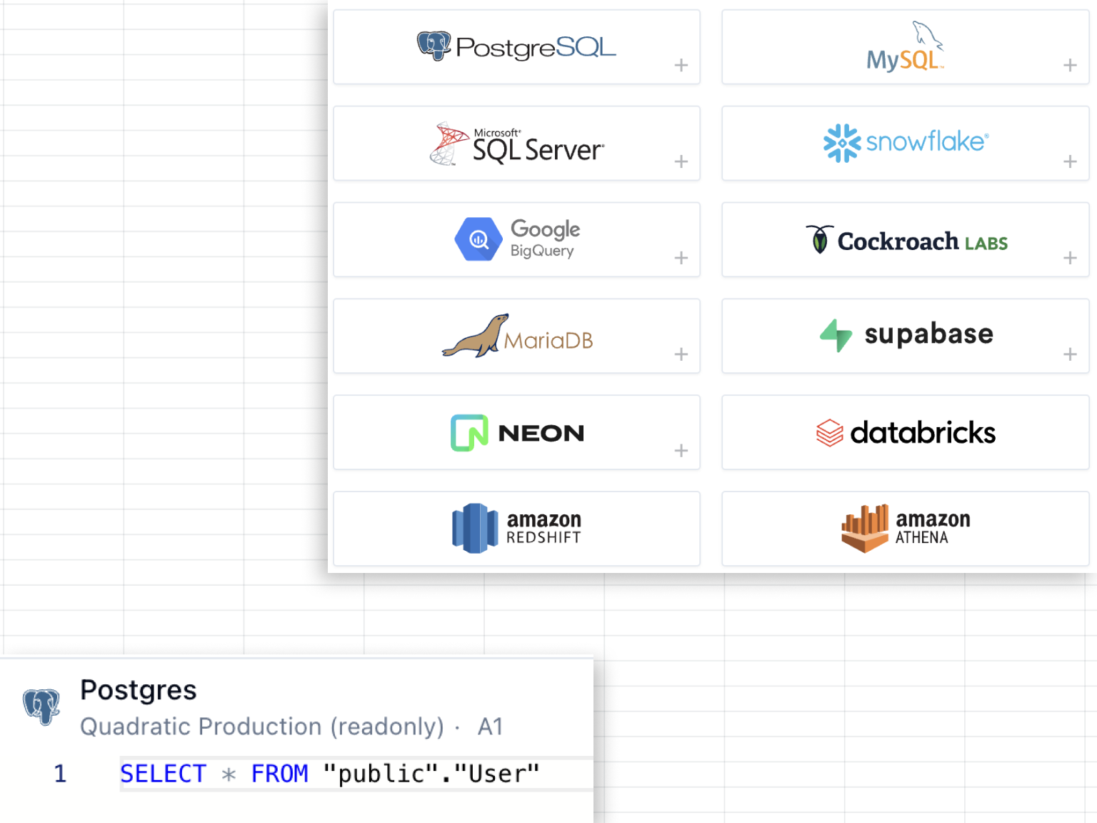 Connect directly to your database.