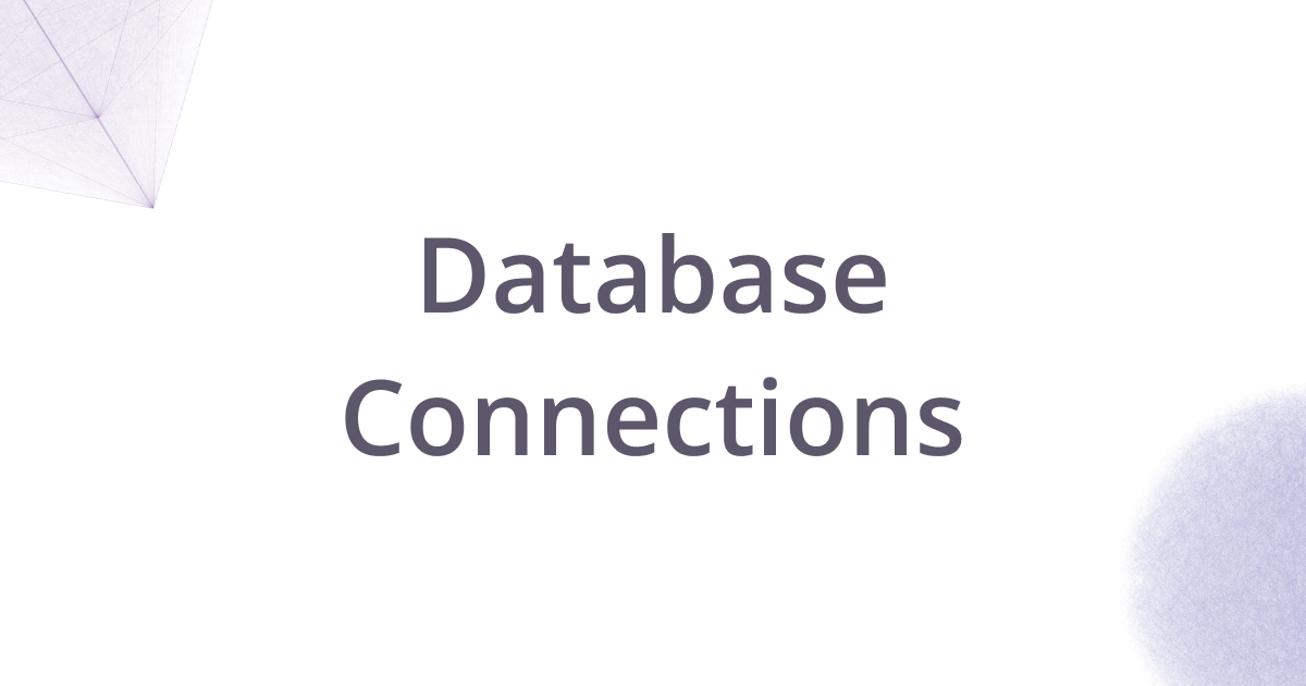 See all database connection options.