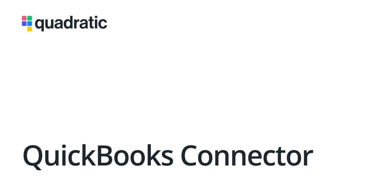 QuickBooks Spreadsheet | Quadratic
