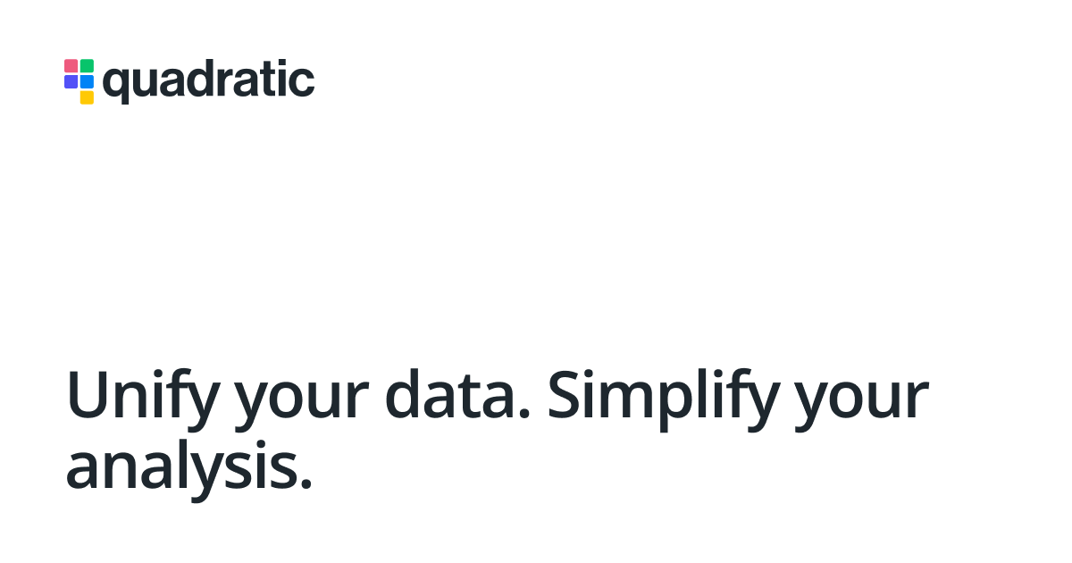 Combine Data in One Workspace with Quadratic